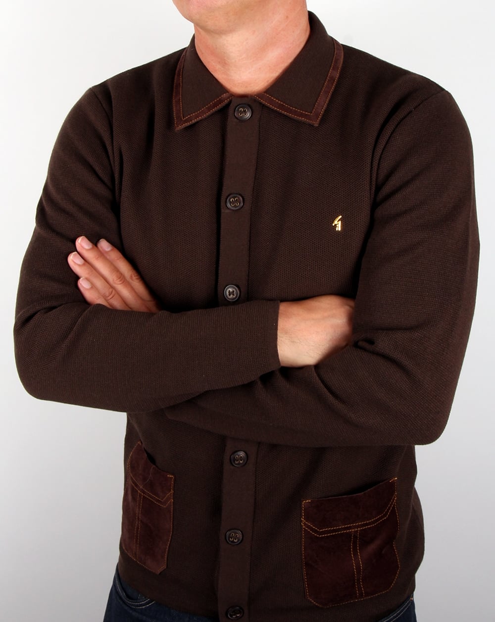 Gabicci Vintage Cardigan Kaffee