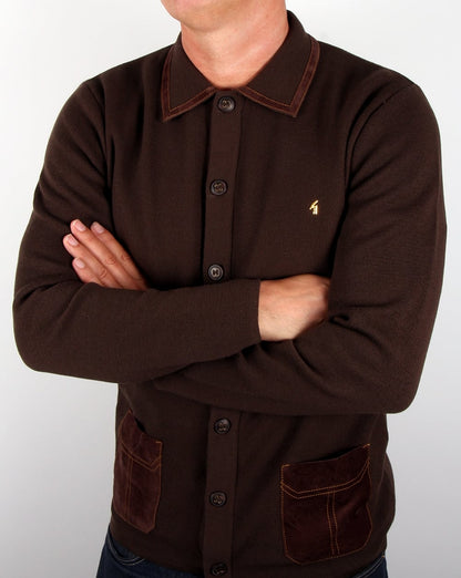 Gabicci Vintage Cardigan Kaffee