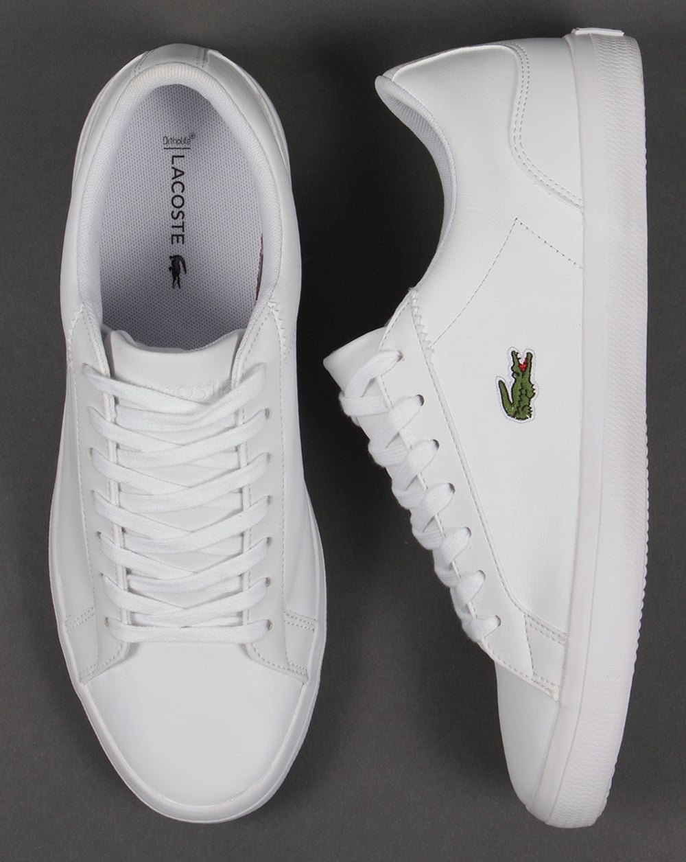 Lacoste Lerond Ledersneaker Weiß
