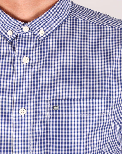 Weekend Offender Hetton Gingham-Hemd Indigo/Weiß