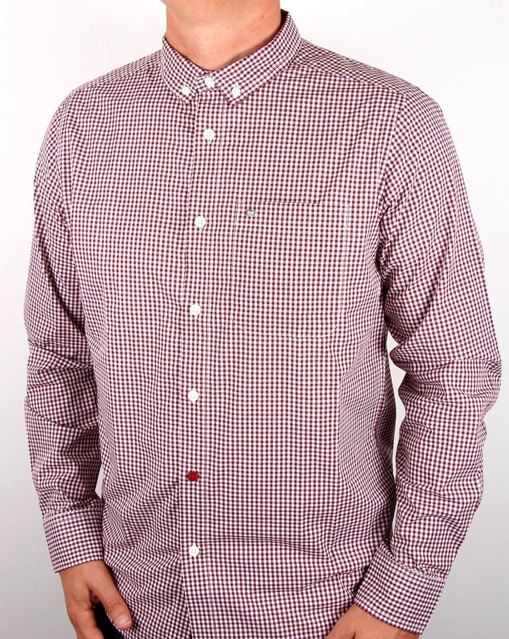 Weekend Offender Hetton Gingham-Hemd Malbec/Weiß