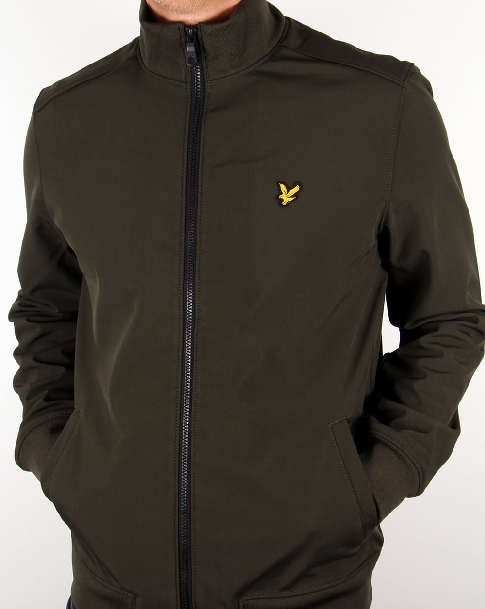 Lyle And Scott – Jacke mit Trichterkragen in dunklem Salbeigrün
