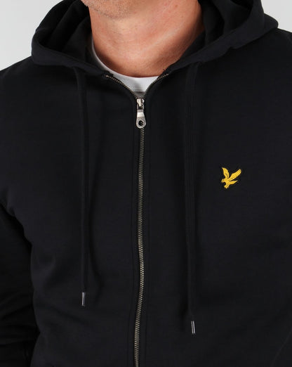 Lyle And Scott Kapuzenpullover mit durchgehendem Reißverschluss in Schwarz