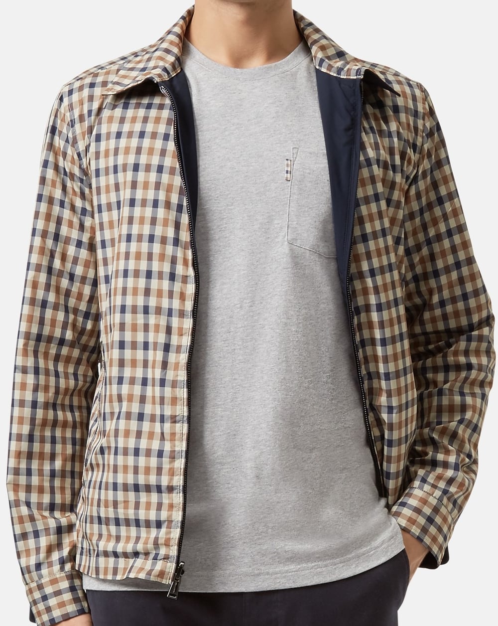 Aquascutum Brackenberry Wende-Blousonjacke Marineblau