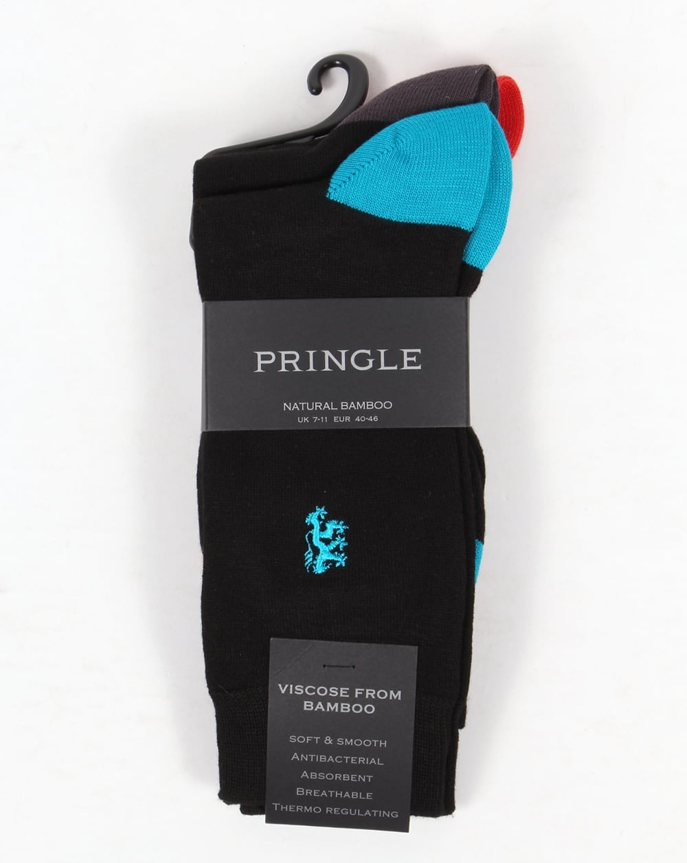Pringle Bambus Fersen- und Zehensocken Schwarz