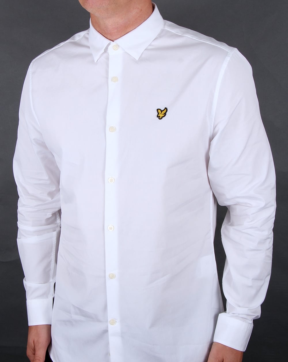 Lyle And Scott Slim Fit Popeline-Hemd Weiß