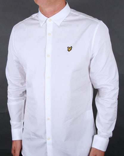 Lyle And Scott Slim Fit Popeline-Hemd Weiß