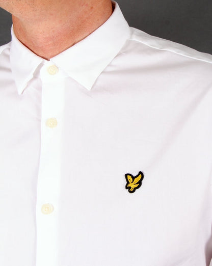 Lyle And Scott Slim Fit Popeline-Hemd Weiß