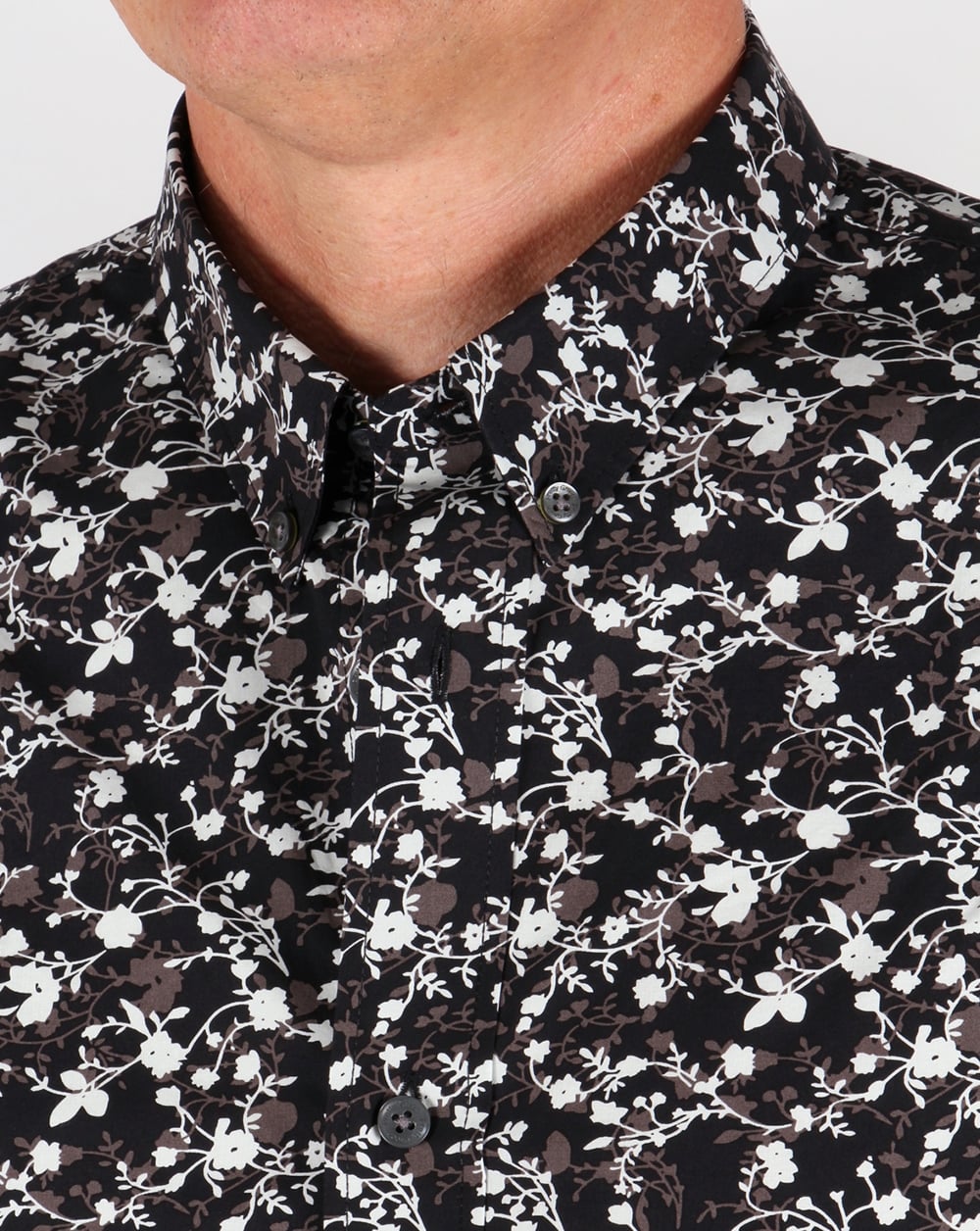Pretty Green Ivylea Blumenhemd Schwarz
