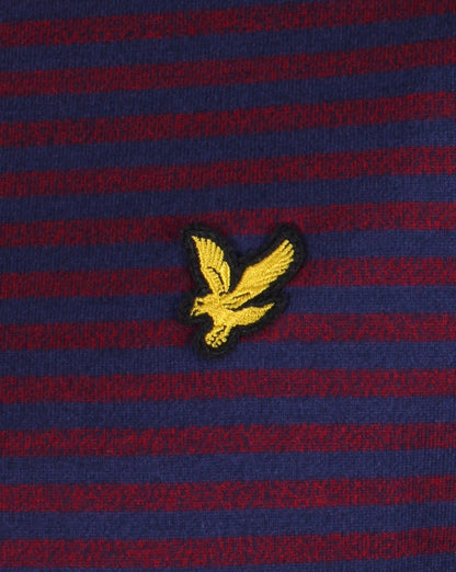 Lyle And Scott – T-Shirt mit Mouline-Streifen, Marineblau