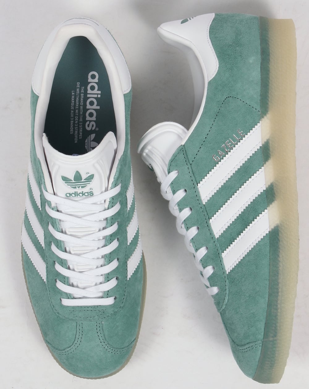 Adidas Gazelle Sneakers Grün Stahl/Eisgummi