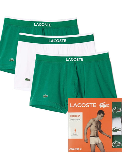 Lacoste 3er-Pack Boxershorts Weiß/Grün