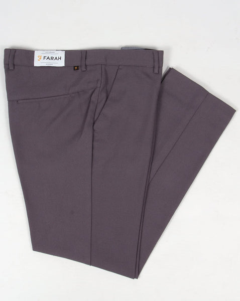 Farah 80s Classic Hopsack Trousers Slate Grey