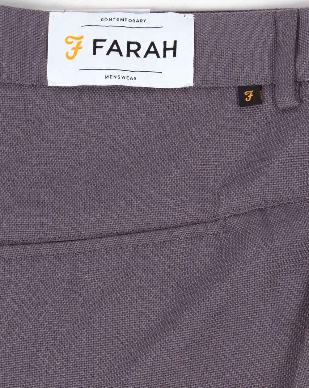 Farah – Klassische Hopsack-Hose im Stil der 80er, Schiefergrau