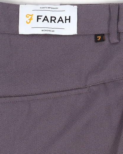 Farah – Klassische Hopsack-Hose im Stil der 80er, Schiefergrau