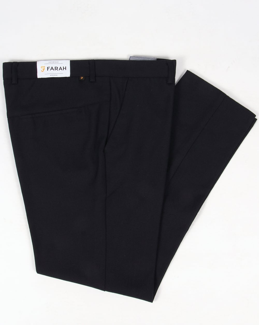 Farah – Klassische Hopsack-Hose im Stil der 80er, Marineblau