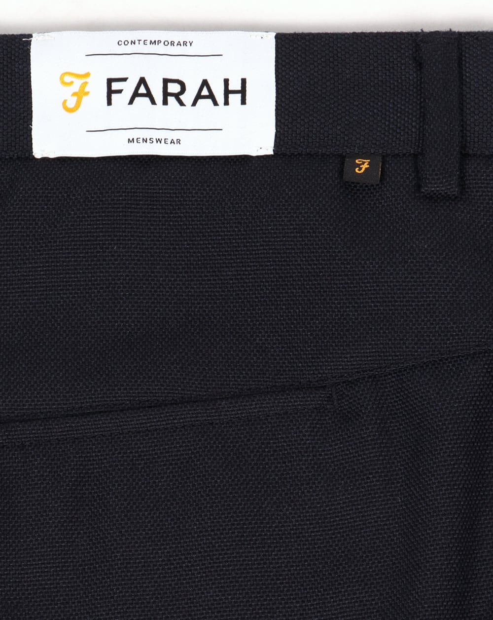 Farah – Klassische Hopsack-Hose im Stil der 80er, Marineblau