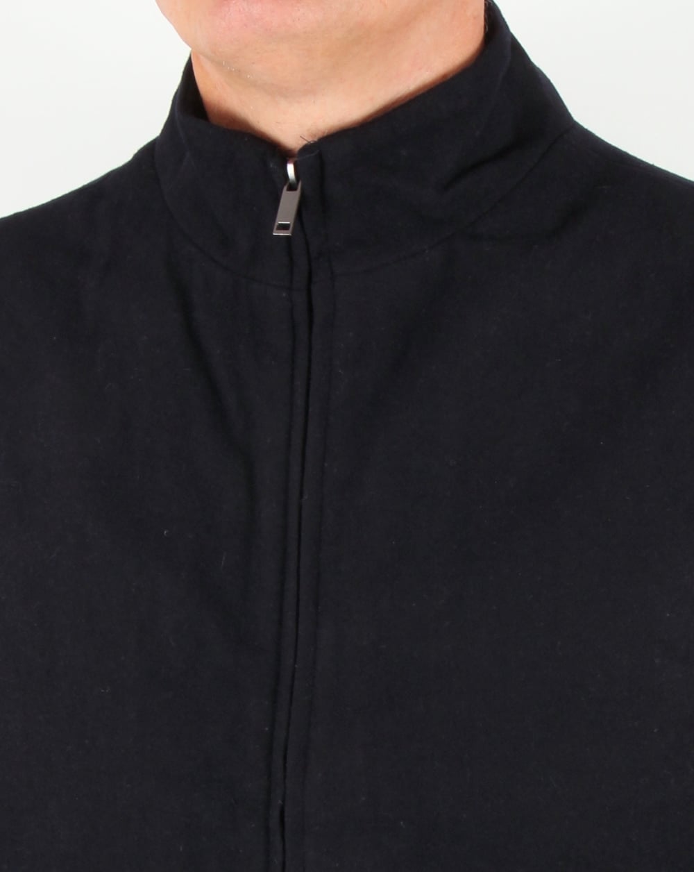 Bellfield – Bomberjacke aus Wolle mit Trichterkragen in Marineblau