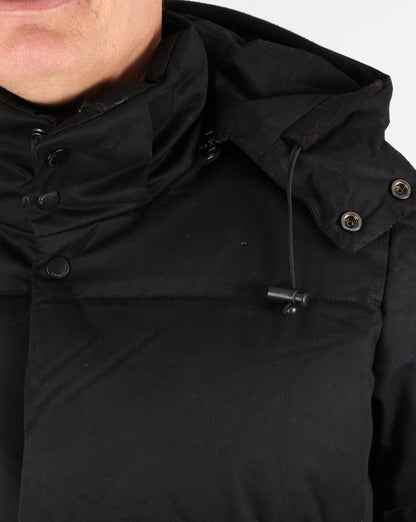 Bellfield Orsted Wattierte Kapuzenjacke Schwarz