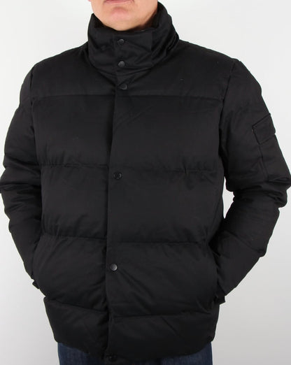Bellfield Orsted Wattierte Kapuzenjacke Schwarz
