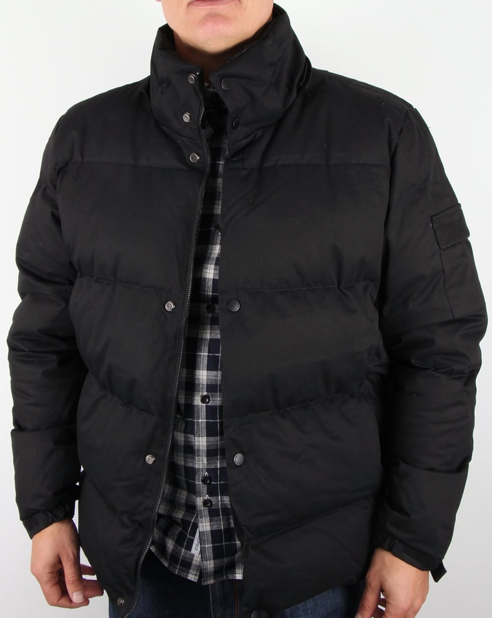 Bellfield Orsted Wattierte Kapuzenjacke Schwarz