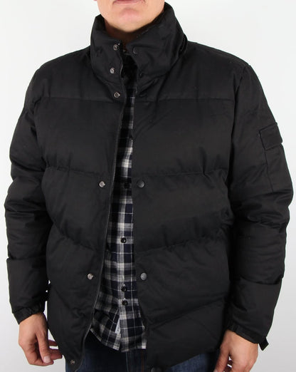 Bellfield Orsted Wattierte Kapuzenjacke Schwarz