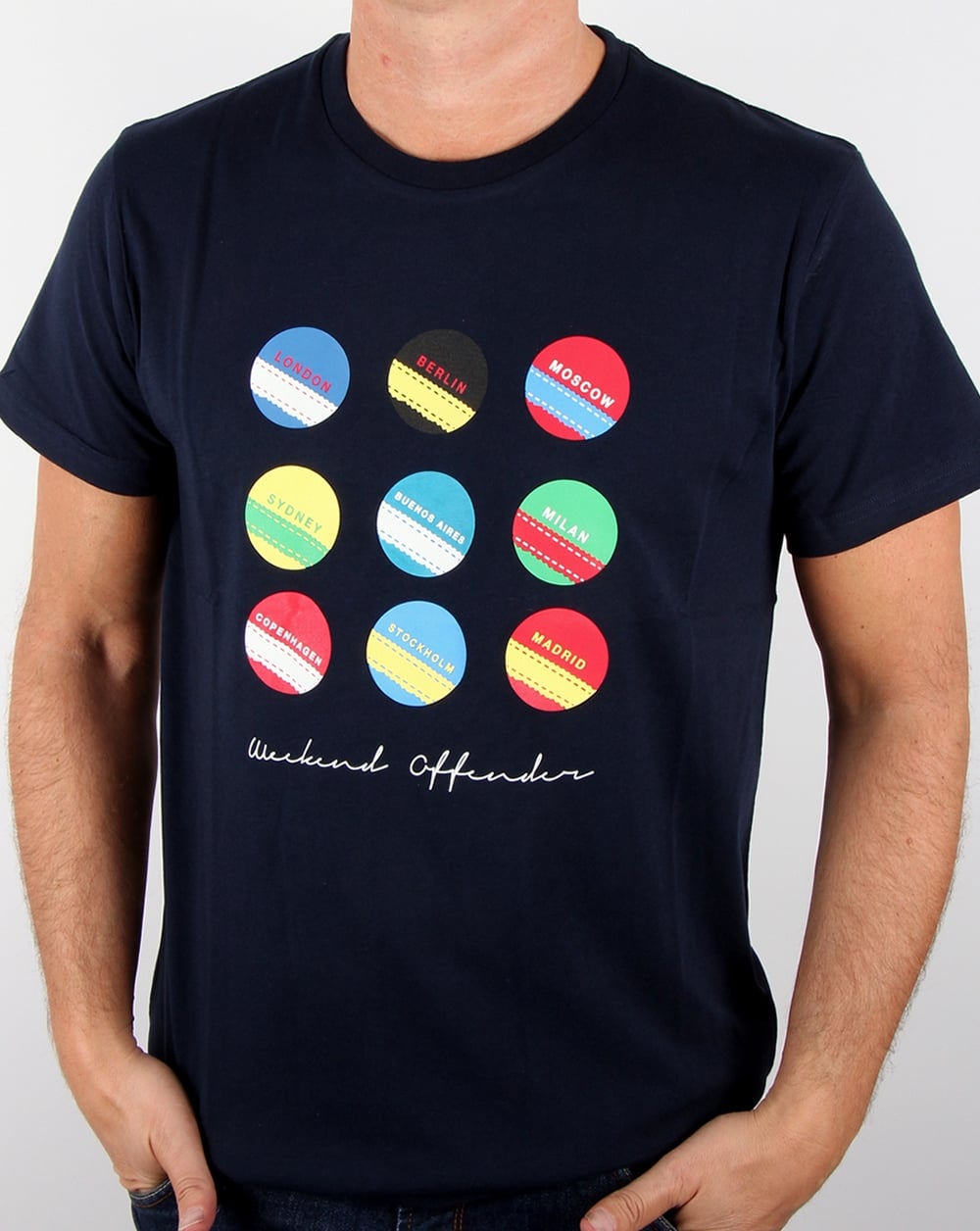 Weekend Offender Cities T-Shirt Marineblau