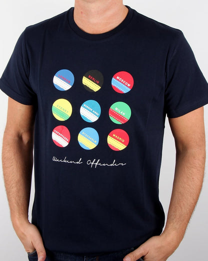 Weekend Offender Cities T-Shirt Marineblau