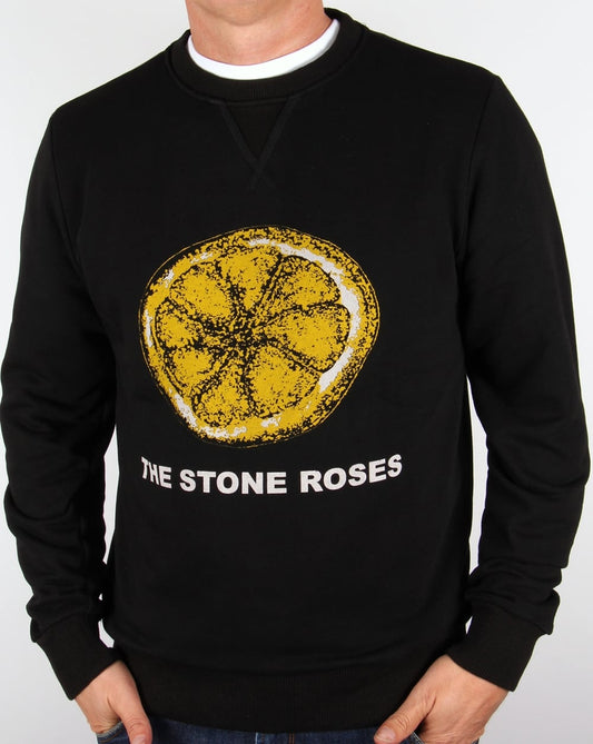 Worn By Stone Roses Zitronen-Sweatshirt Schwarz