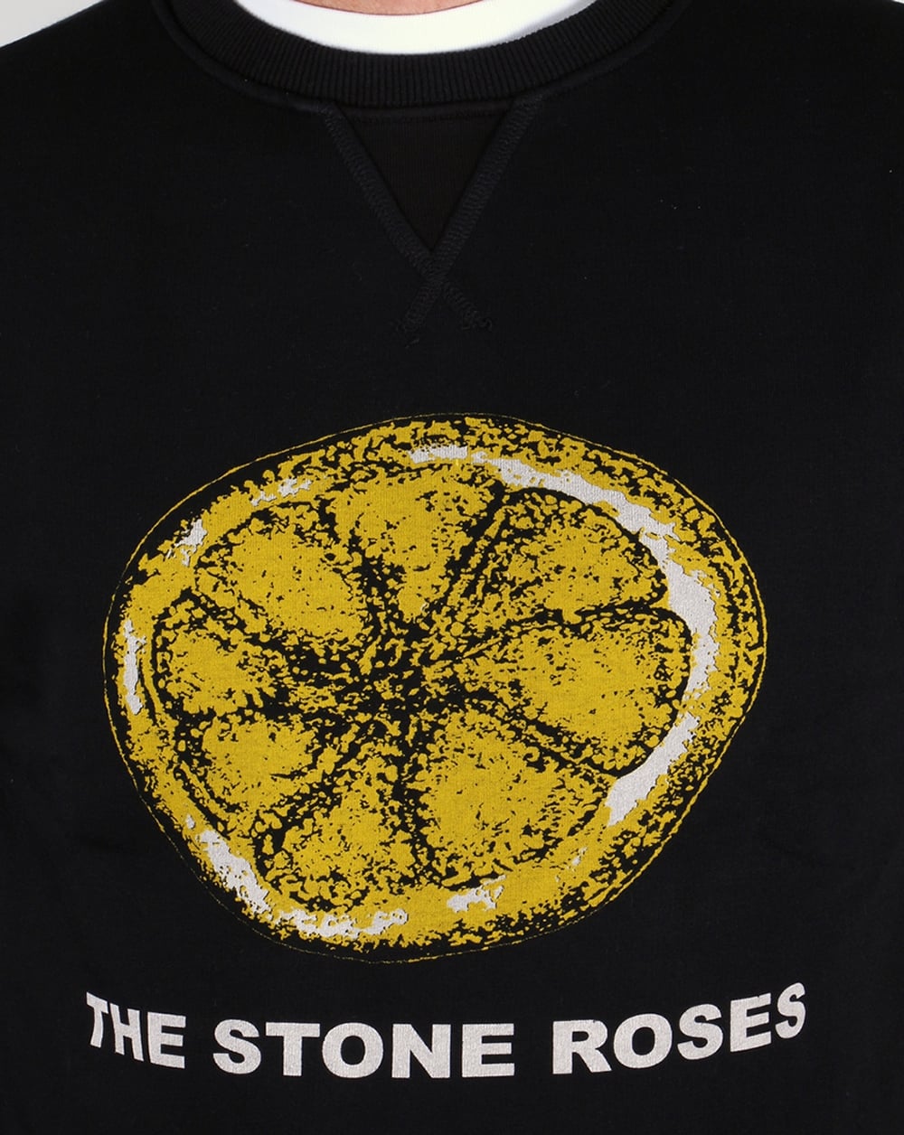 Worn By Stone Roses Zitronen-Sweatshirt Schwarz