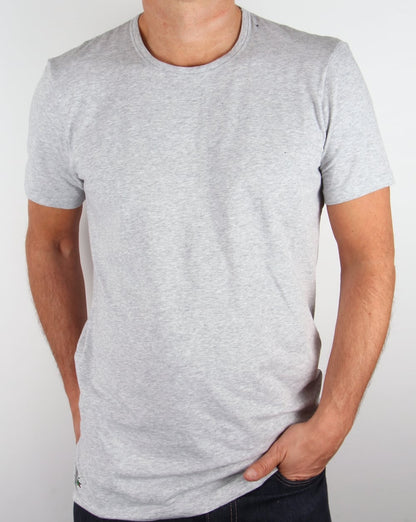Lacoste – T-Shirts mit Rundhalsausschnitt im Doppelpack, Graumeliert