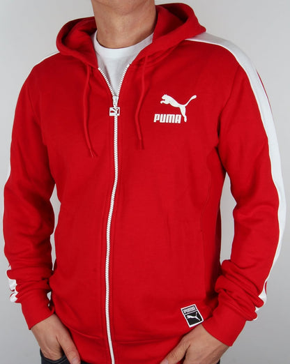 Puma T7 Full Zip Hoody Kirschrot