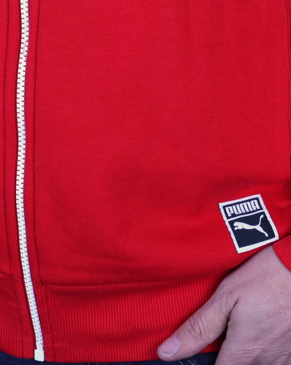 Puma T7 Full Zip Hoody Kirschrot