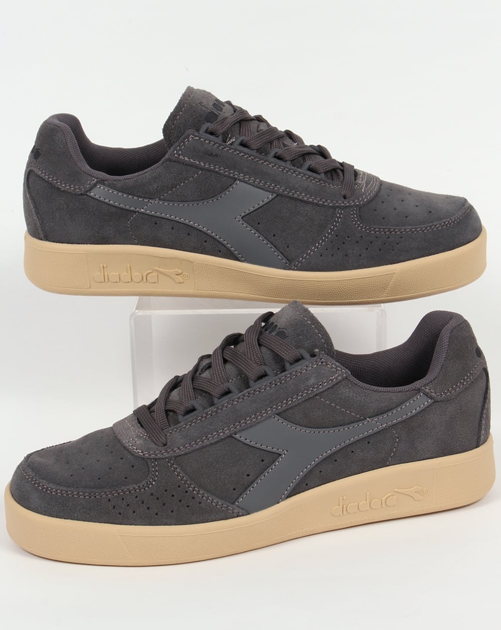 Diadora B. Elite Wildleder-Sneakers Stahlgrau