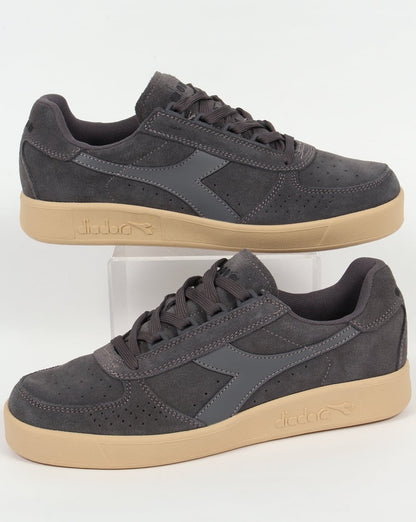 Diadora B. Elite Wildleder-Sneakers Stahlgrau