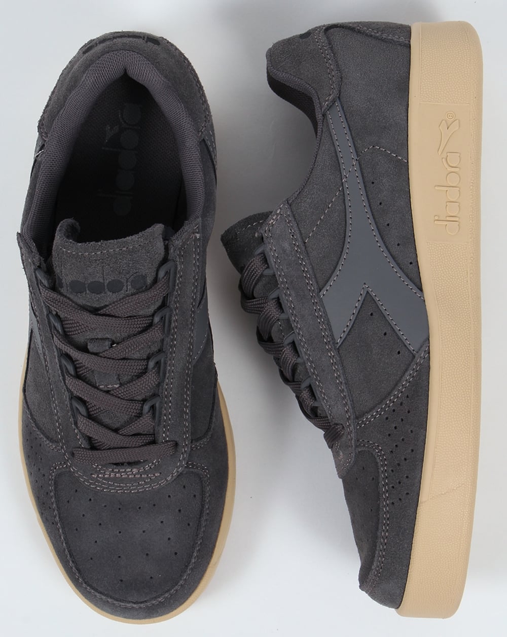Diadora B. Elite Wildleder-Sneakers Stahlgrau