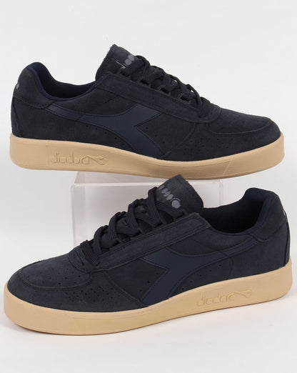 Diadora B. Elite Wildleder-Trainer, Marineblau, Tuareg