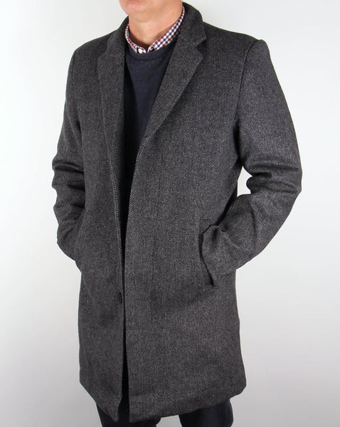 Bellfield Jak Wool Overcoat Grey