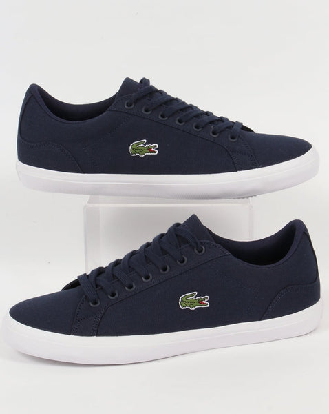 Lacoste Lerond Canvas Trainers Navy