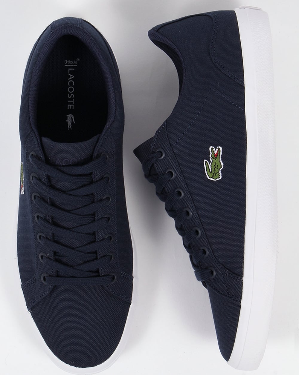 Lacoste – Lerond – Marineblaue Canvas-Sneaker