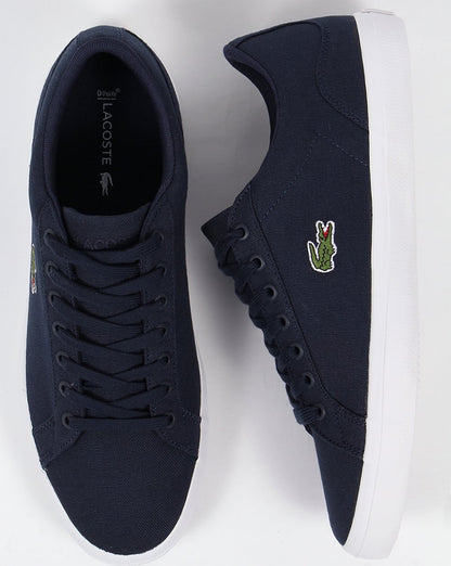 Lacoste – Lerond – Marineblaue Canvas-Sneaker