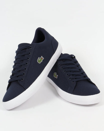 Lacoste – Lerond – Marineblaue Canvas-Sneaker