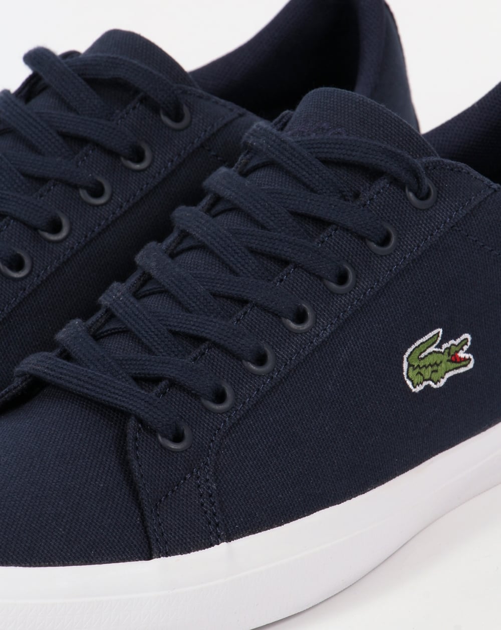 Lacoste – Lerond – Marineblaue Canvas-Sneaker