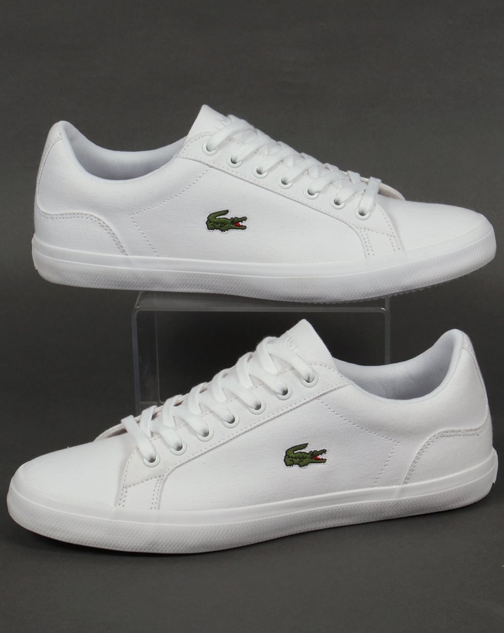 Lacoste – Lerond – Weiße Canvas-Sneaker