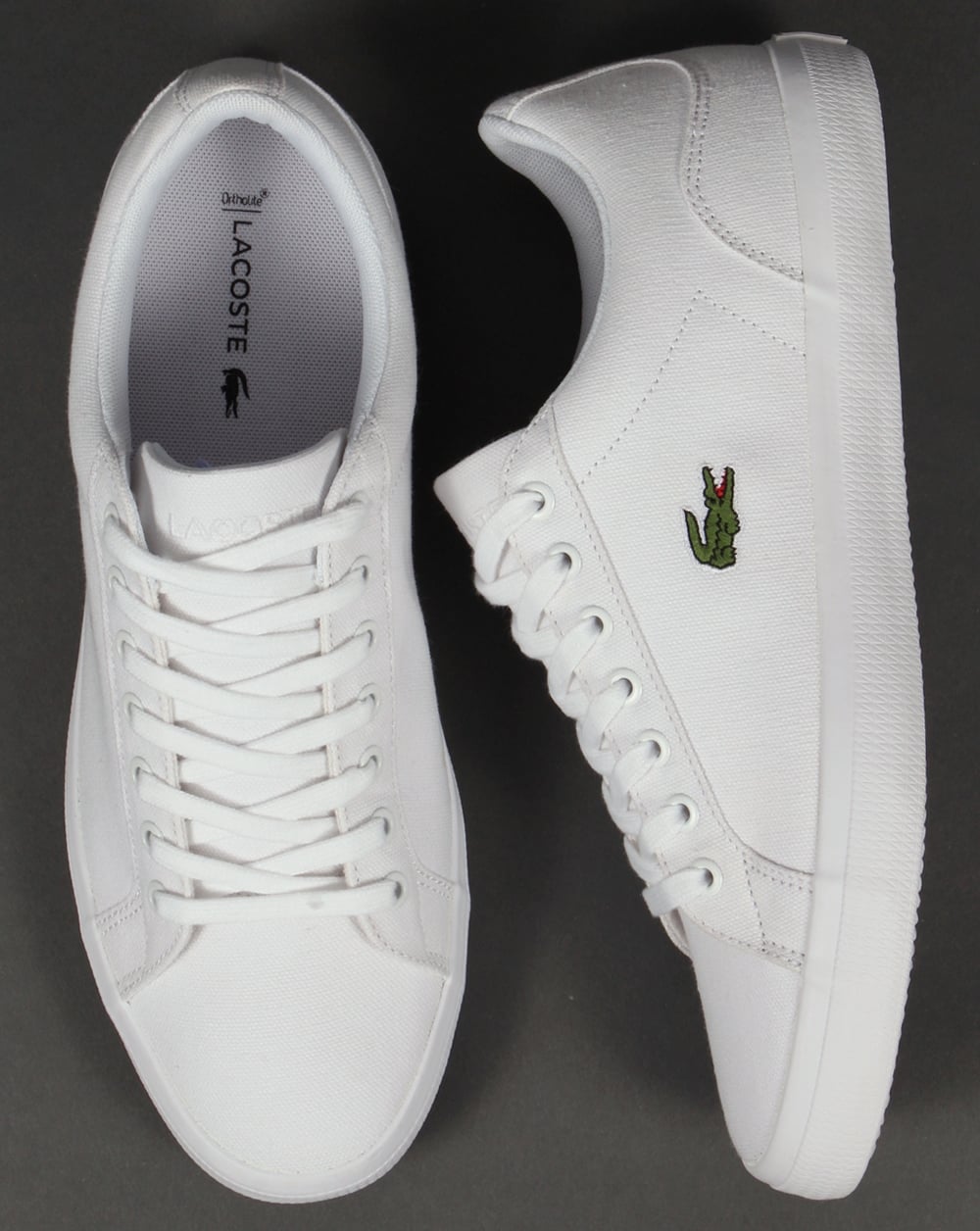 Lacoste – Lerond – Weiße Canvas-Sneaker