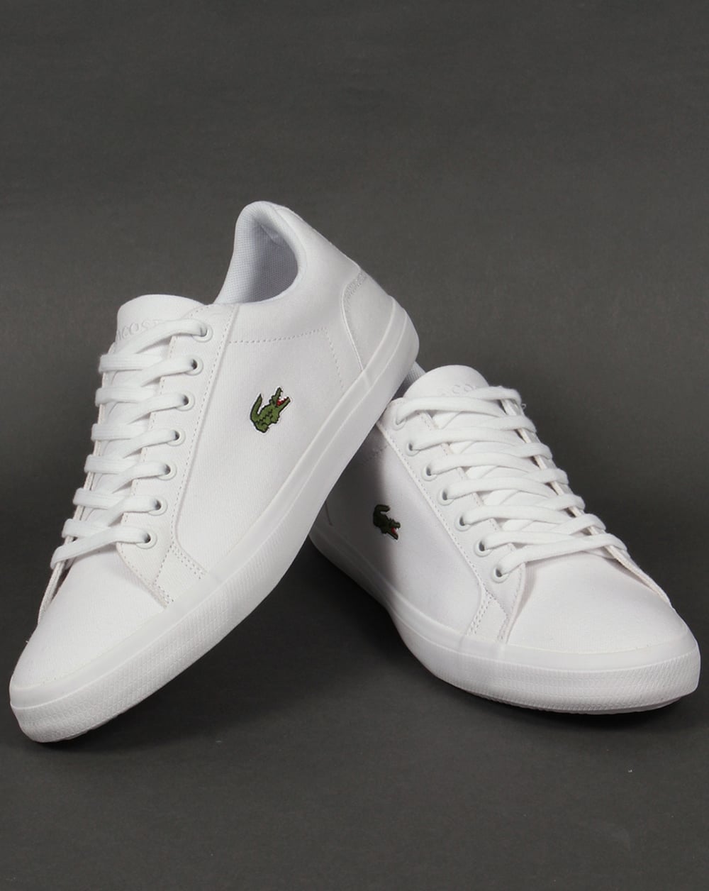 Lacoste – Lerond – Weiße Canvas-Sneaker
