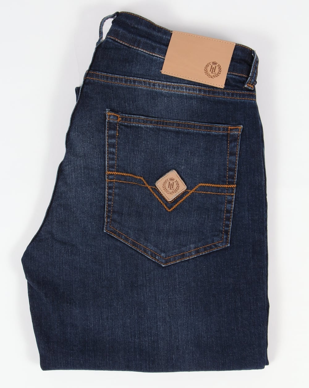 Henri Lloyd – Jeans in normaler Passform in dunkler Vintage-Waschung
