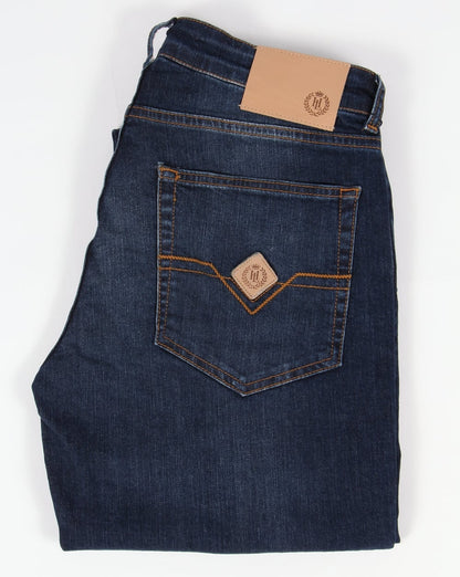 Henri Lloyd – Jeans in normaler Passform in dunkler Vintage-Waschung