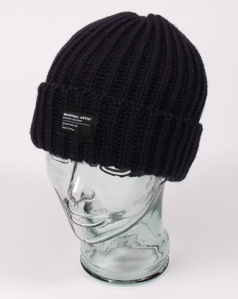 Marshall Artist Made In England Wool Beanie Navy