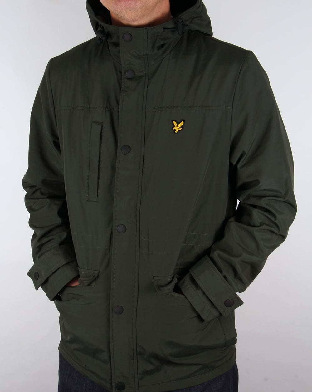 Lyle And Scott – Jacke mit Microfleece-Futter in dunklem Salbeigrün